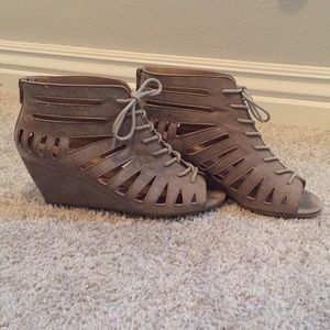 Nude Wedge Sandals